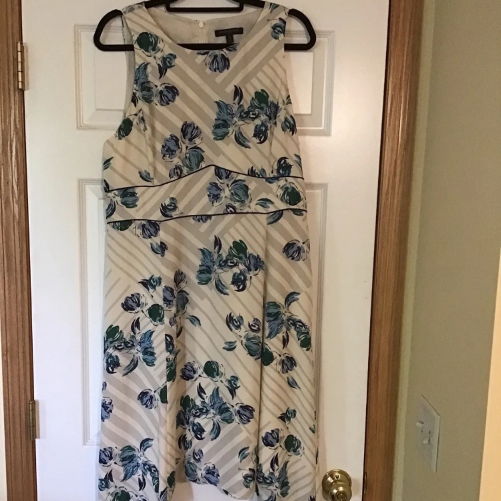 Banana Republic Fit Flare Floral Dress 14 lined